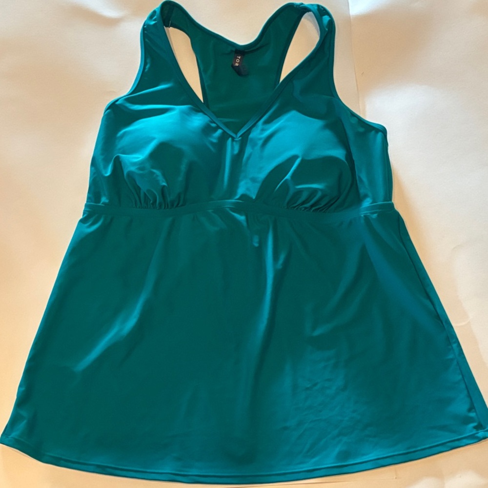 Torrid Teal Racerback Tankini size 2X Aqua